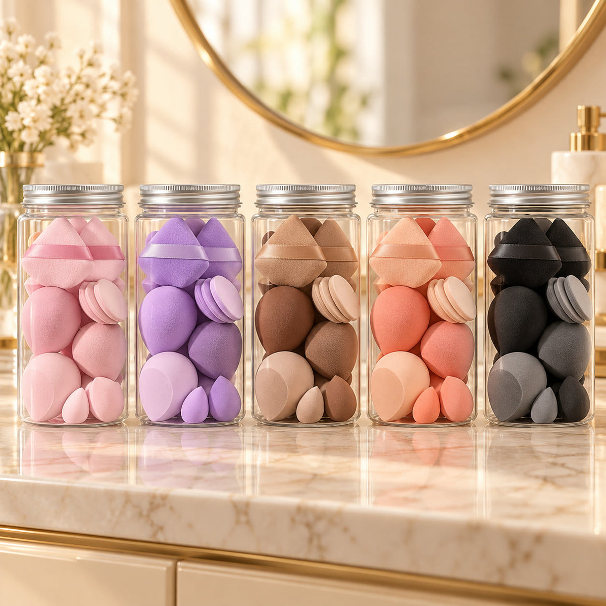 Sets de esponjas en todos sus colores