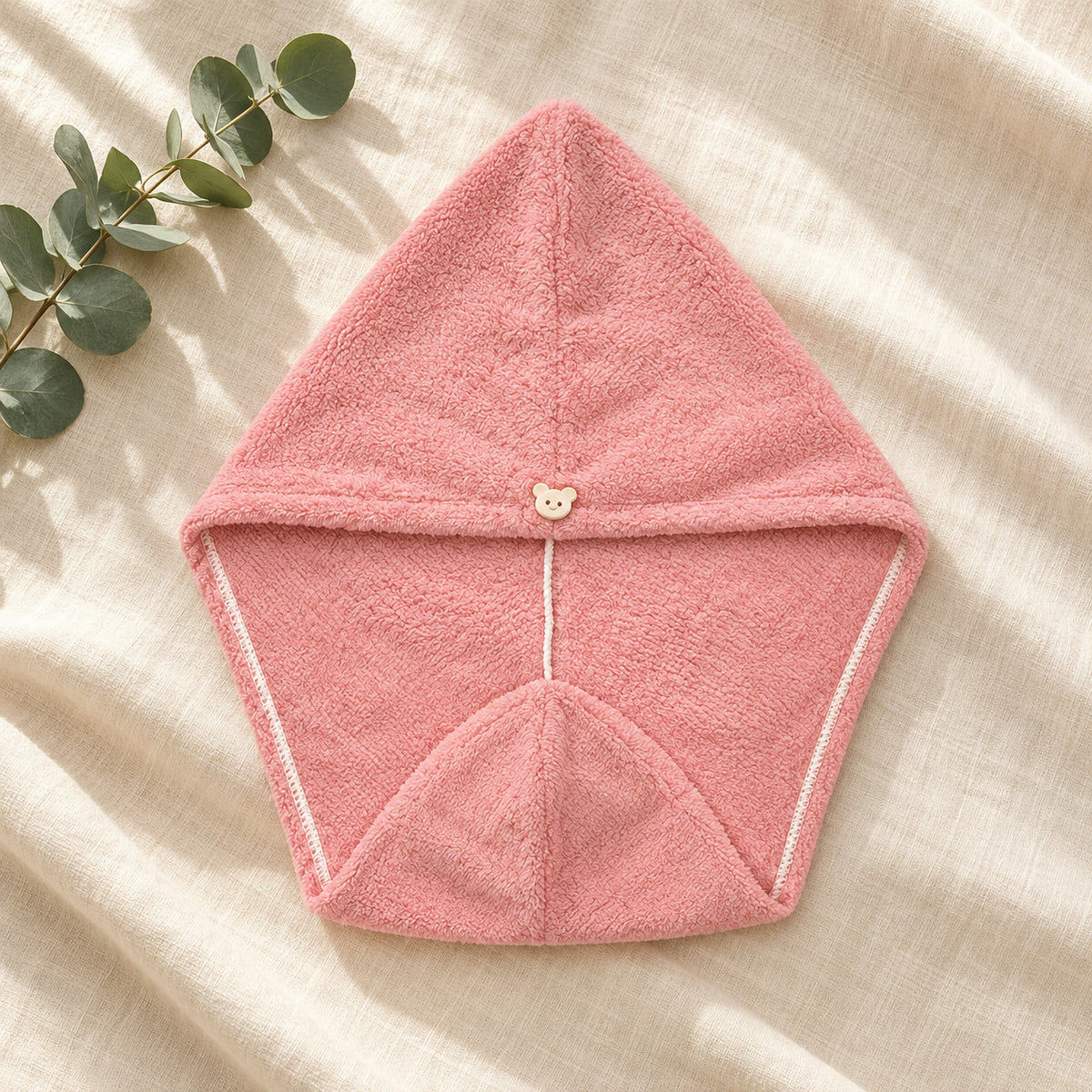 Toalla turbante de microfibra rosa