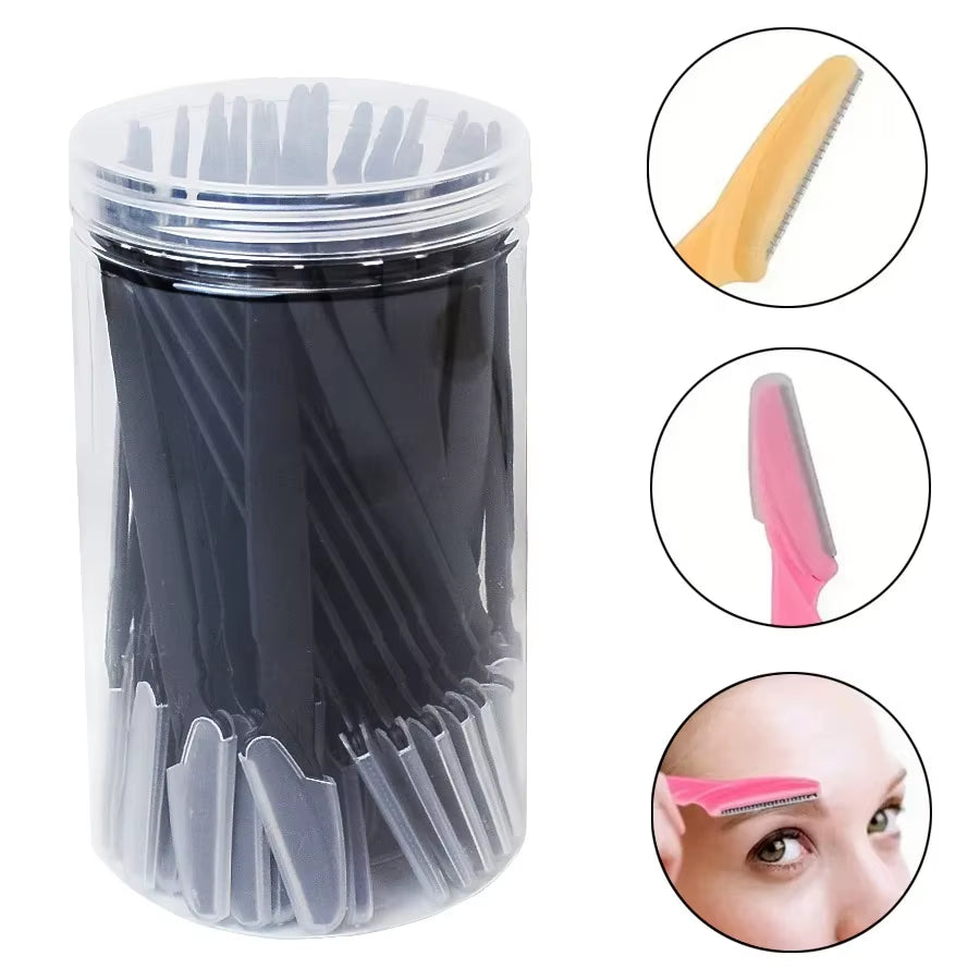 30 Pcs Eyebrow Razor for Women, Multipurpose Exfoliating Dermaplaning Tools and Facial Razor with Precision Cover,Safety Beauty