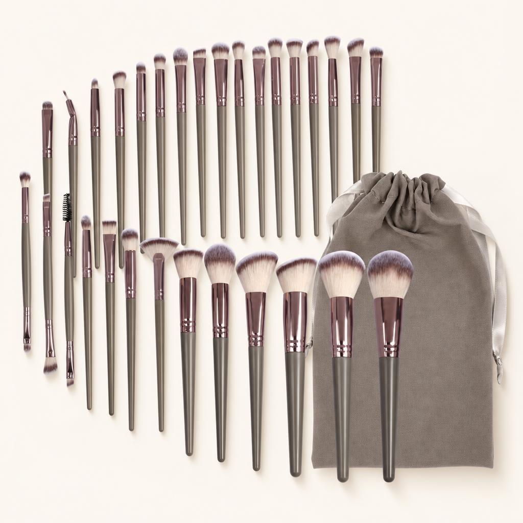 Set de 30 brochas · Champán y dorado