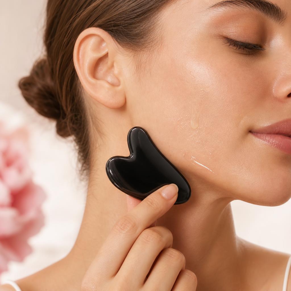 Masaje facial con gua sha