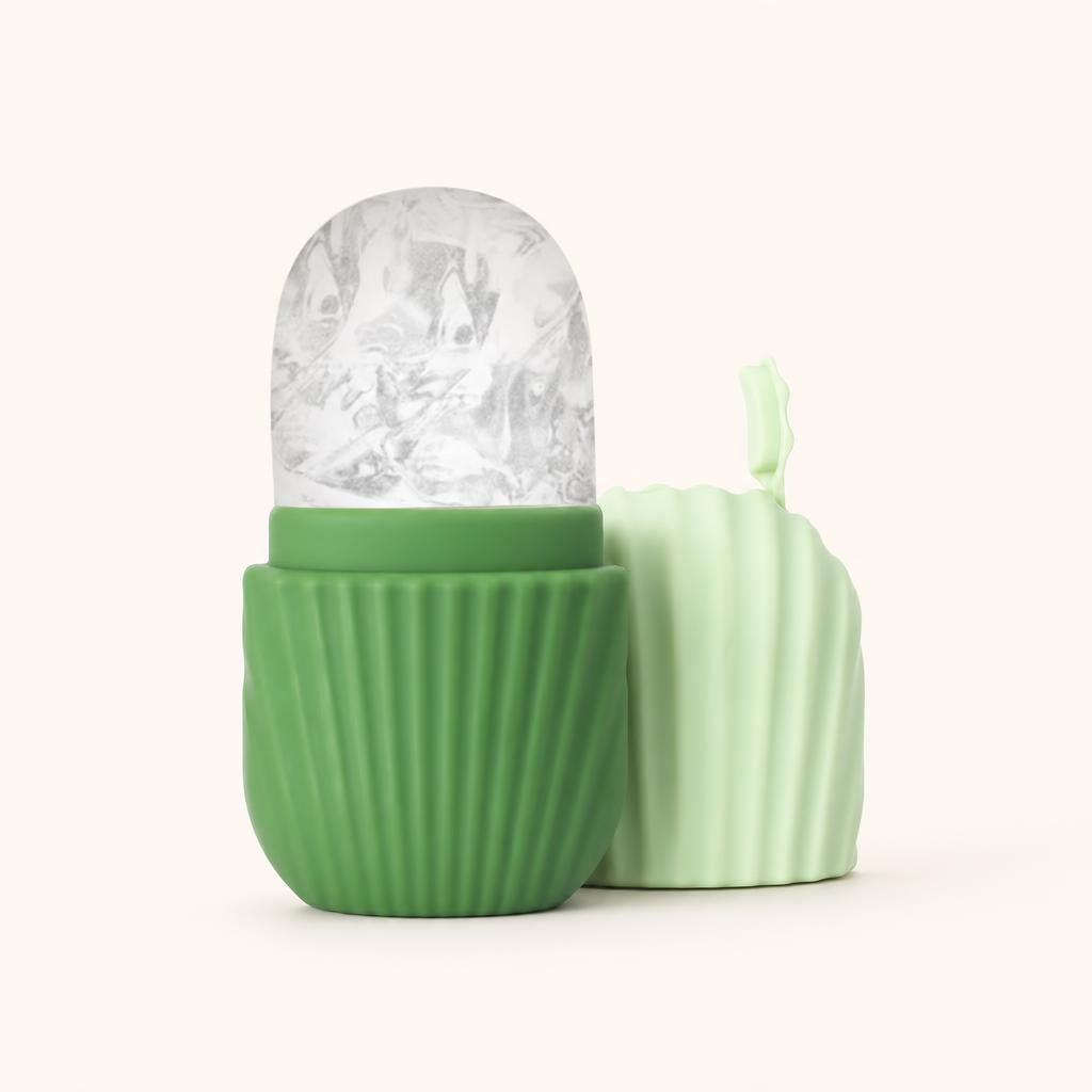 Set facial de hielo · Molde de hielo · Verde