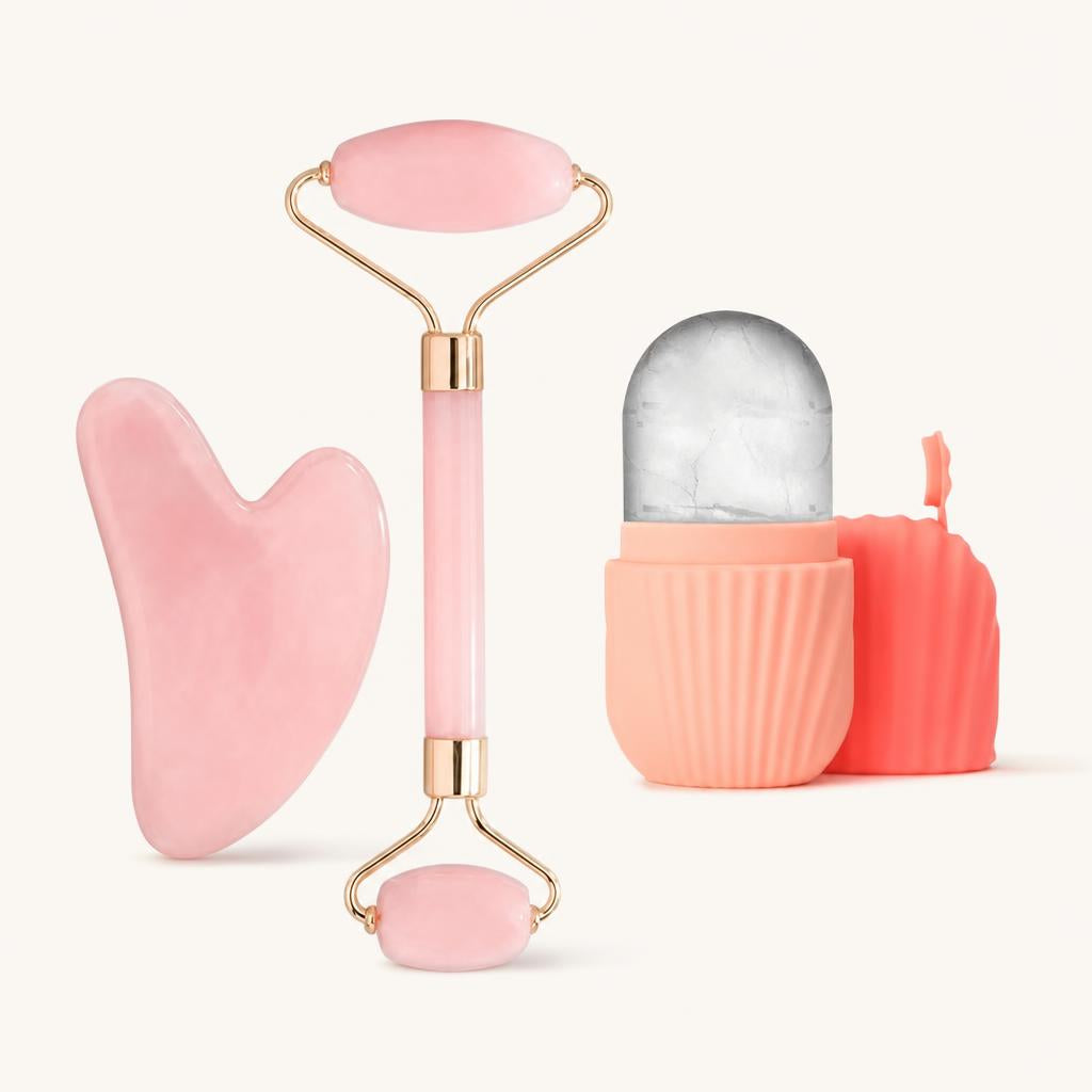 Set facial de hielo · Set completo · Rosa