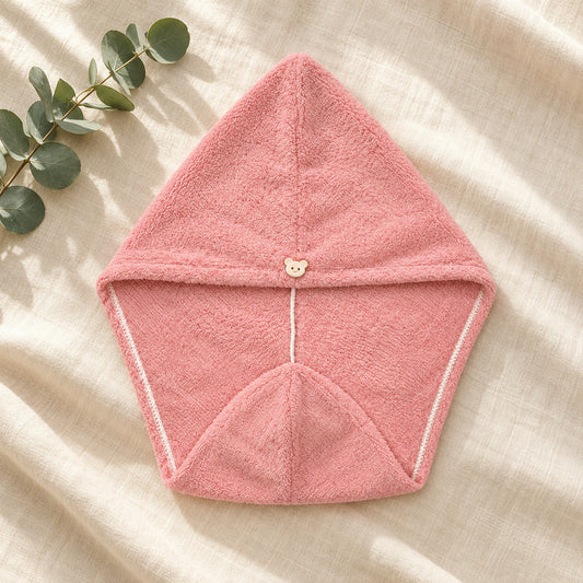 Toalla turbante de microfibra rosa